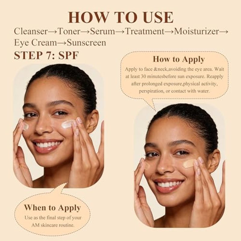 Anti-Aging Tinted Face Moisturizer & Sunscreen SPF 46 - 2 PCS
