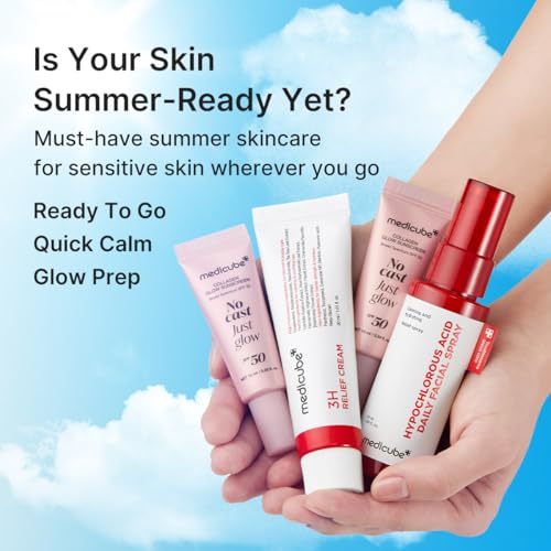 Medicube Summer Skincare Travel Kit | HOCl Spray, Relief Cream & SPF 50
