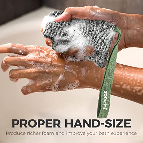 ZOMCHI Deep Exfoliating Soap Saver Bag for Bar Soap – 2 Pack, Grey