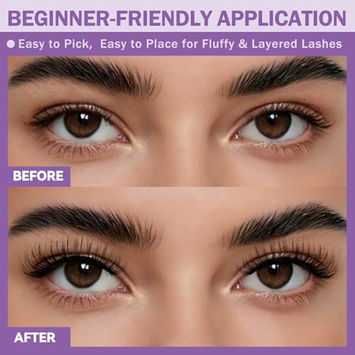 Fluffy Lash Extension Kit 10-18mm with Bond & Seal