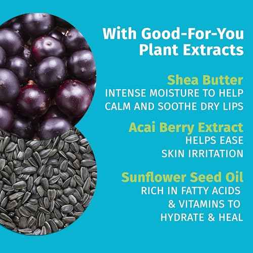 Hempz Original Lip Balm, 3-Pack, travel essential for dry cracked lips, ultra hydrating gloss, .44 oz