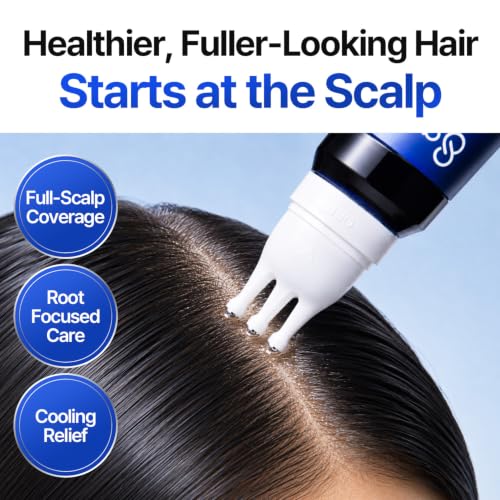 COSNORI Pro-Vit B5 Scalp Therapy Serum with Triple Roller Applicator - Leave-In Treatment for Thinning Hair & Nourishing Roots (2.02 fl oz)