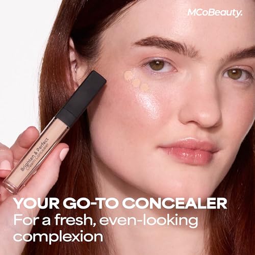 MCoBeauty - Brighten & Perfect Cream Concealer - 2 Light Fair - Hydrating Corrector Medium Coverage Blemish & Under Eye Concealer - With Vitamin E, Hyaluronic Acid & Aloe Vera