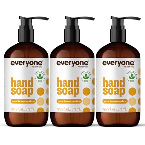 Everyone Liquid Hand Soap Meyer Lemon & Mandarin 12.75 oz 3-Pack - Eco-Friendly, Hypoallergenic