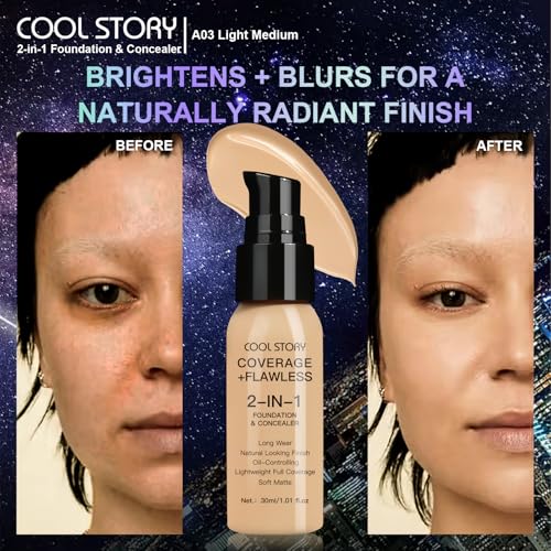2-in-1 Foundation & Concealer - Long Wear Matte Finish