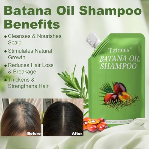 Batana Oil Rosemary Shampoo for Hair Growth & Volume, 2 Pack