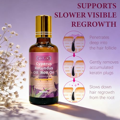 Cyperus Rotundus Serum Roll-On ? Post Hair Removal Soothing Care, Natural Plant-Based Formula for Sensitive Skin, Non-Greasy Daily Skin Comfort (1)