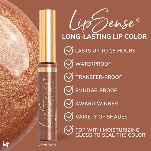 SeneGence LipSense Dawn Rising Liquid Lipstick and Glossy Clear Lip Gloss Duo ? 18HR Wear, Hydrating, Waterproof, Transfer-Proof