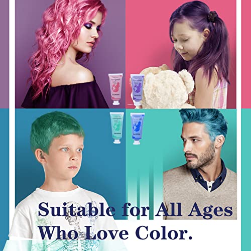 HaiolorPro Washable Hair Chalk - 4 Colors Temporary Dye Kit
