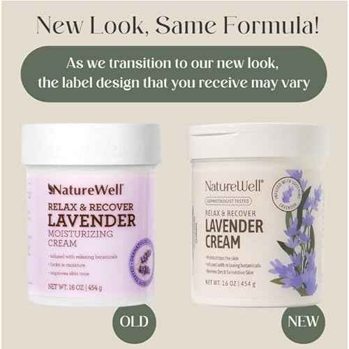 NATURE WELL Lavender Smooth & Soften Moisturizing Cream For Face, Body, & Hands, Calming & Soothing, Infused With Natural Oils & Extracts, Restores Skin Moisture Barrier, 16 Oz