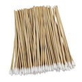 100 Pcs 6-Inch Bamboo Cotton Swabs for Cleaning, Makeup, Pet & Jewelry Care