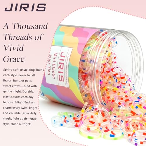 1000pcs Mini Clear Hair Rubber Bands - Soft, Durable Hair Ties for Kids