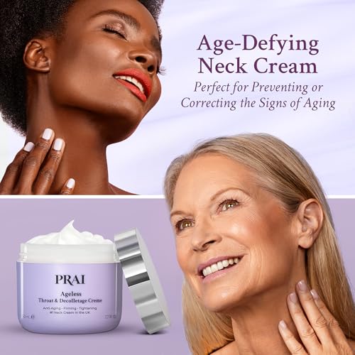 PRAI Neck Creme for Tightening & Firming Beauty | Neck Firming Cream That Boosts Elasticity | Cruelty & Paraben-Free Vegan Neck Tightening Cream | Neck and Chest Firming Cream With Hyaluronic Acid