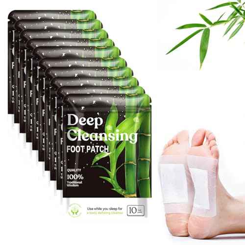 (100 Pads) Deep Cleansing Foot Pads for Better Sleep, Natural Bamboo Foot Patch | Relieve Stress, Improve Sleep and Relaxation