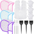 Hair Highlighting Cap Kit - 3 Sets with Dye Tools & Accessories