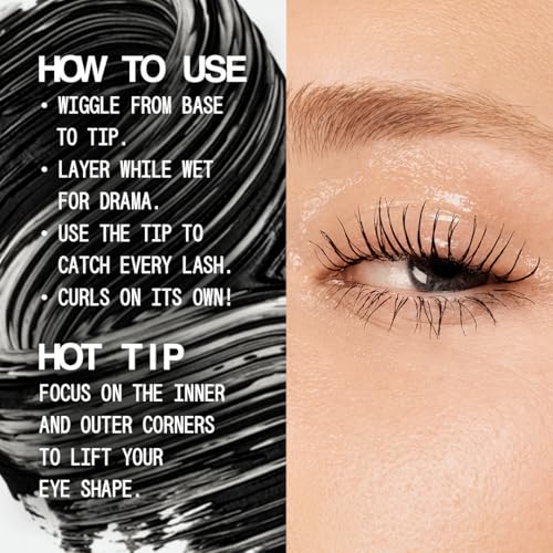about-face Volumizing Mascara ? Jet Black | Clean, Vegan, Cruelty-Free | Amplifies, Lengthens & Lifts Lashes | Smudge-Proof, Flake-Free Formula | 0.43 oz