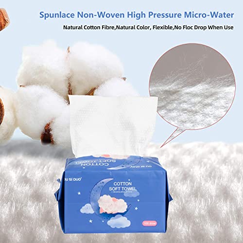 CottonCare 600 Count Baby Cotton Wipes Unscented & Chemical-Free - Soft & Ultra Absorbent for Delicate Skin, Pack of 6