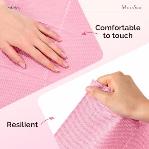 MelodySusie Disposable Nail Mats 50Pcs 18" x 13" - Absorbent Salon Pads