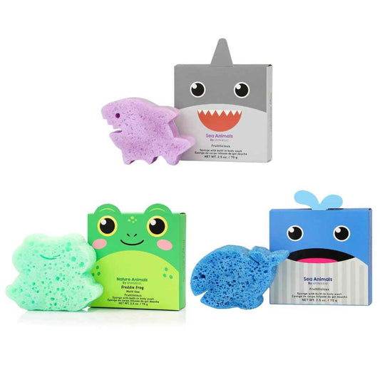 Spongelle Sea Animals Walter Whale, Sammy Shark and Freddie Frog Buffer Bundles