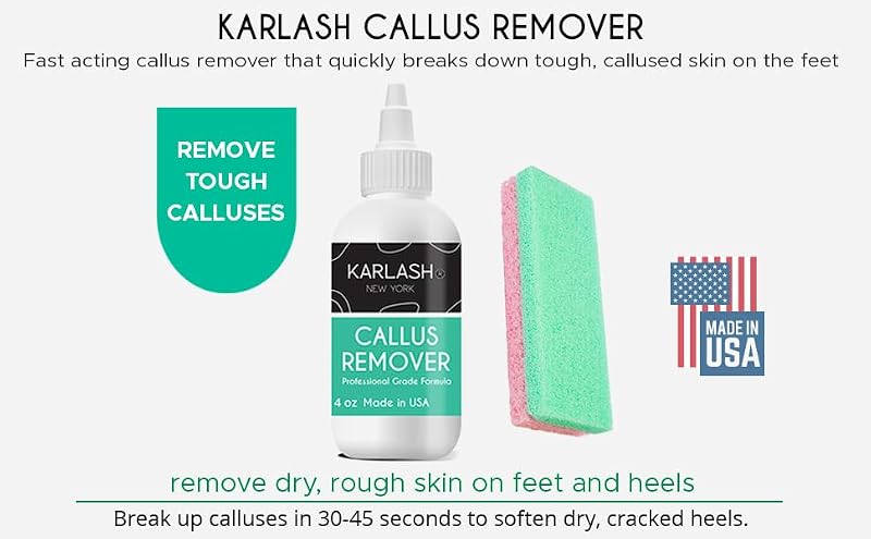 Karlash Professional Callus Remover Gel & Pumice Stone Kit - 4 oz