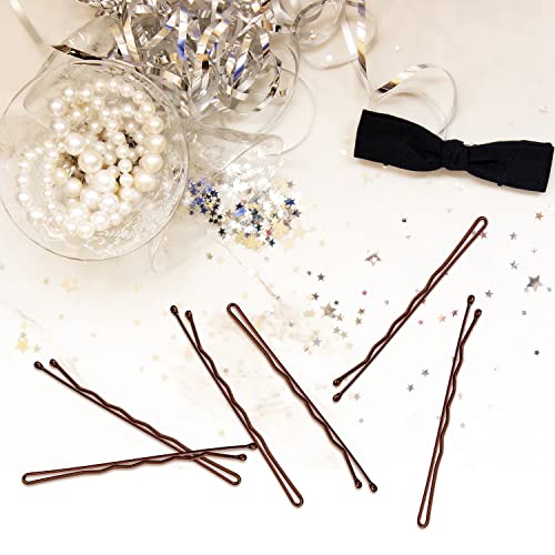 MORGLES 2.75" Jumbo Brown Bobby Pins (120 Count)