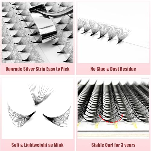 ABONNIE Premade Lash Fans 20D Volume Extensions 8-15mm D Curl