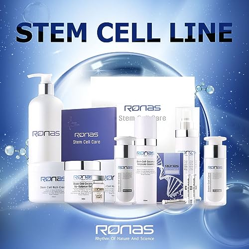 Ronas Stem Cell Serum Korean Facial Moisturizer with Hyaluronic Acid, Licorice Extract, Squalan Face Serum For Women Revitalizing, Skin Barrier Strengthening 6.76fl.oz