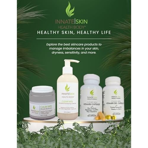 Calm Skin Face Moisturizer | Hyaluronic Acid, Collagen & Red Marine Algae 1.7oz Air Pump