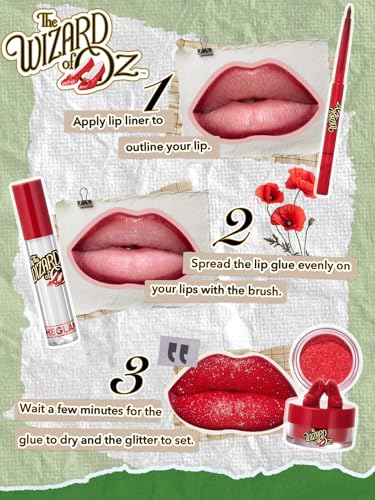 SHEGLAM Ruby Slippers Glitter Lip Kit - All-in-One