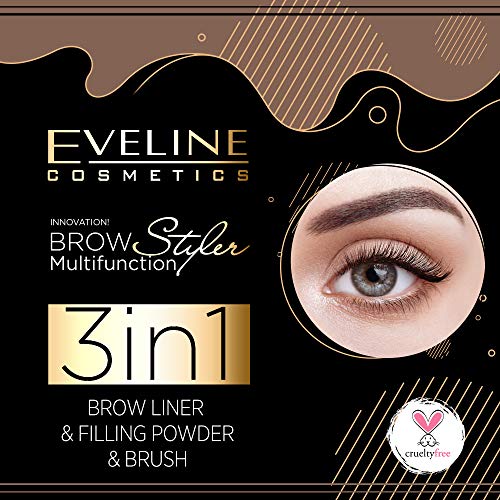 Eveline Brow Styler 3-in-1 Medium Brown Eyebrow Pen