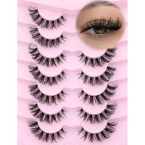 Faux Mink False Lashes 16MM - Natural Wispy Cat Eye (7 Pairs)