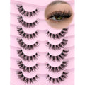 Faux Mink False Lashes 16MM - Natural Wispy Cat Eye (7 Pairs)