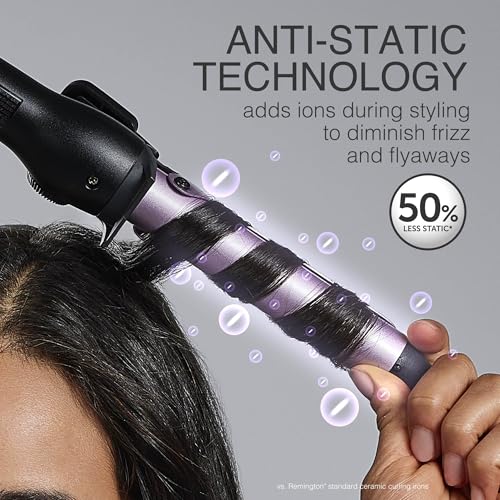 Remington 1-Inch Ceramic Curling Iron with Anti-Static & Titanium Coating