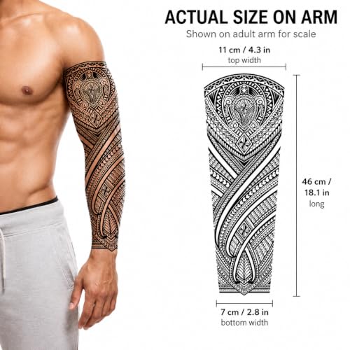 2x Tribal Turtle Temporary Tattoos | Polynesian Maori Design