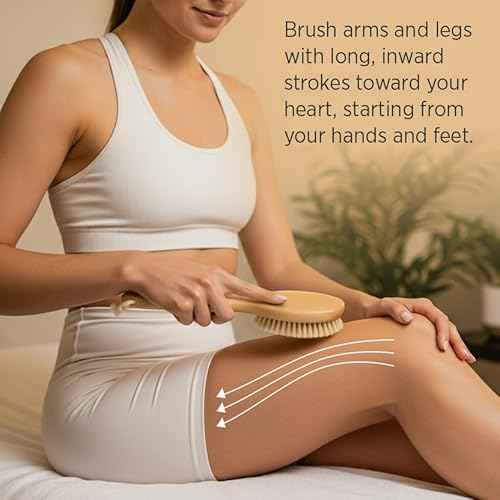 Tiger Tail Therapeutic Dry Brush for Body ? Includes Carry Bag - Exfoliating Brush for Lymphatic Massage, Cellulite Appearance, Skin Rejuvenation, Dead Skin Cell Removal/Detox, Fascia Massage