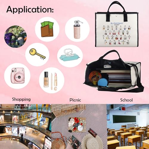 MNIGIU Musical Tote Bag Musical Lover Gift Musical Merchandise Musical Lover Gift