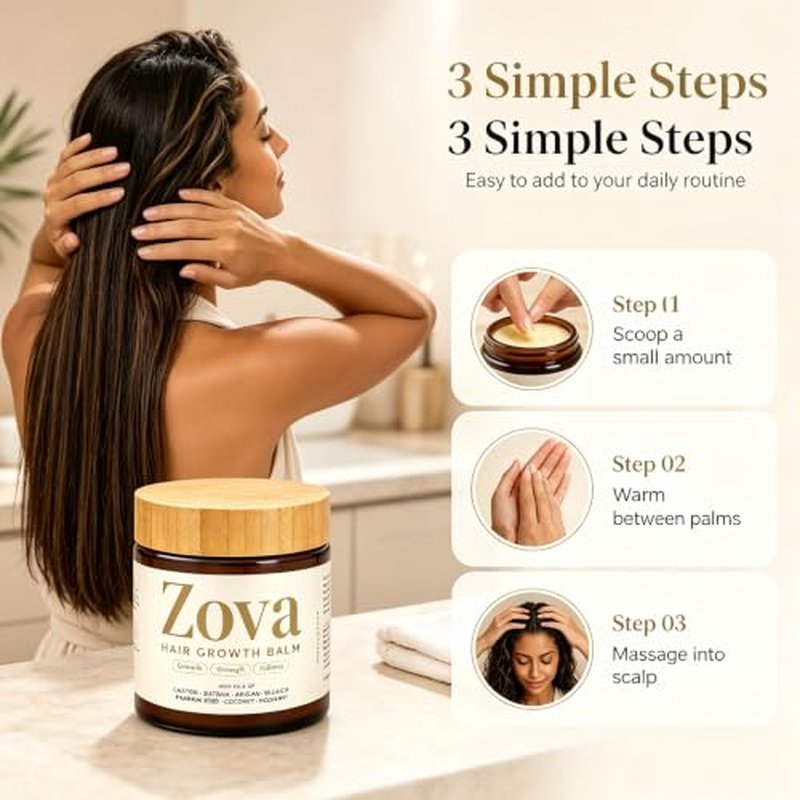 Hair Growth Balm - Natural Scalp Repair Solid Butter 4oz