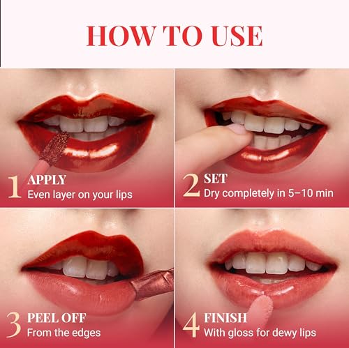 Peripera Peel Off Lip Stain & Ink Glasting Lip Gloss Duo Bundle