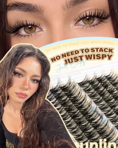 Wispy Fluffy Lash Clusters - D Curl with Bottom Lashes 140pcs