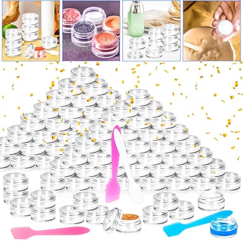100 Pcs 5g Empty Plastic Sample Containers with Lids