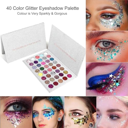 40 Colors Glitter Gel Set - No Glue, Quick-Dry Formula