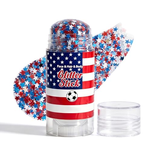 4th of July Glitter Stick - Red, White & Blue Face & Body Makeup
