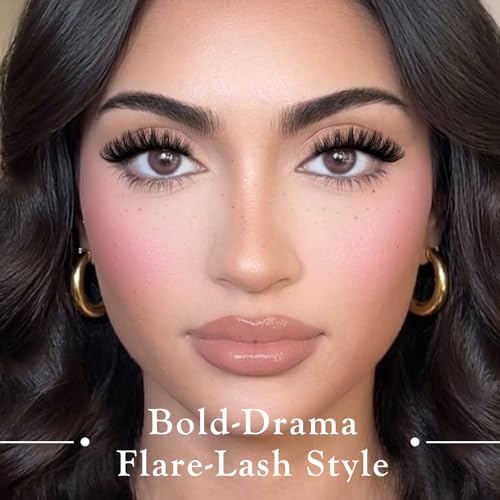 APCYUST Cat Eye Mink Lashes - 14 Pairs Wispy Volume