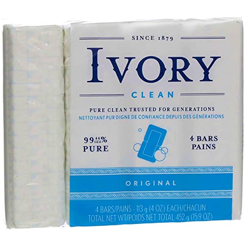 Ivory Original Soap Bath Bar - 4 Oz, 4 Ea ( Pack of 4 )