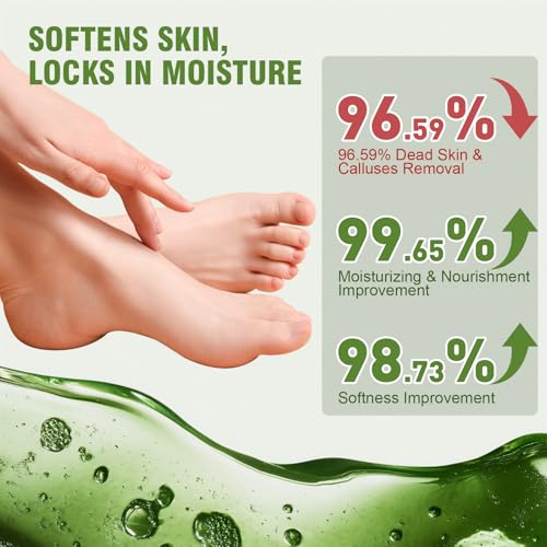 TEAWOO 18 Pairs Moisturizing Foot Mask Socks with Shea Butter & Jojoba Oil