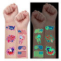 70PCS 4th of July Temporary Tattoos - Patriotic Red White Blue