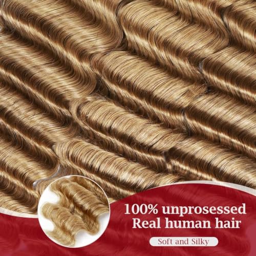 Invisible Knots 18" Crochet Hair - 100% Human Hair, Soft Deep Wave