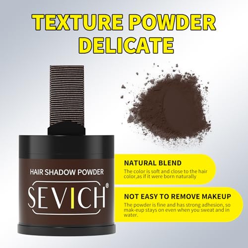Sevich Hairline Powder 10g - Waterproof Hair Loss Concealer, Dark Brown