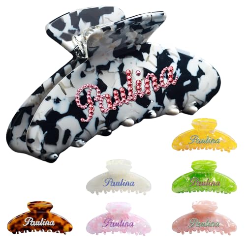 Personalized Rhinestone Hair Claw Clips for Women & Girls