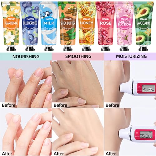 MZANK 14-Pack Travel Size Hand Cream Gift Set for Dry Cracked Hands